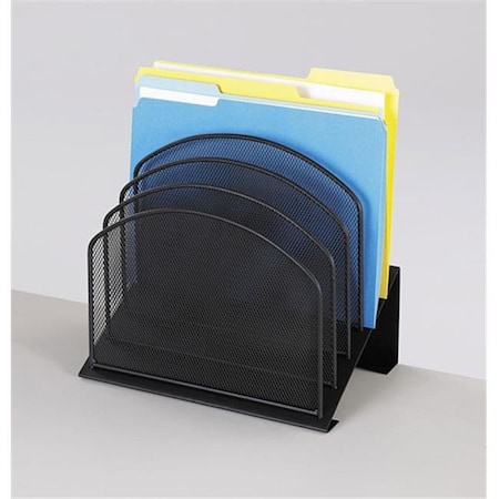 Betterbeds Onyx Mesh Desk Organizer - 5 Slanted Sections - Black BE861217